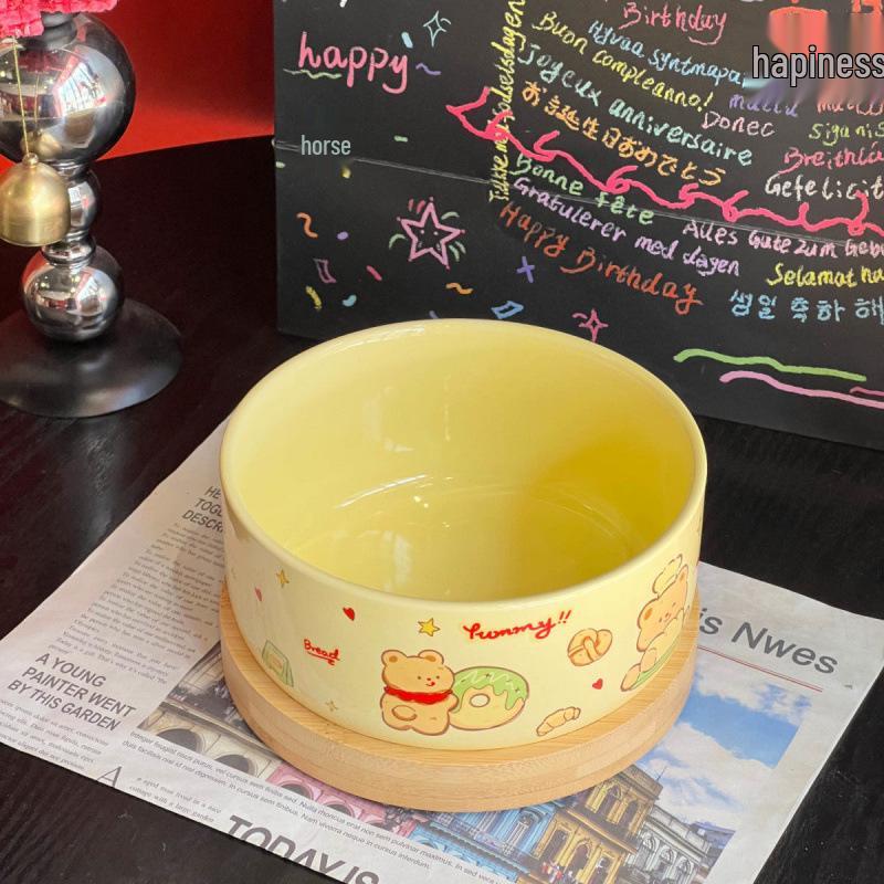 Bol antidérapant pour chat et chien pour nourriture/eau avec protection du cou, grand diamètre