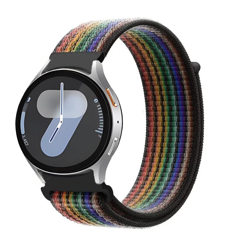 Nylon Loop Band for Samsung Galaxy Watch 7/FE/6 5 4 44mm 40mm Original Wristband for Watch 6 Classic 47mm 43mm/5 Pro 45mm Strap