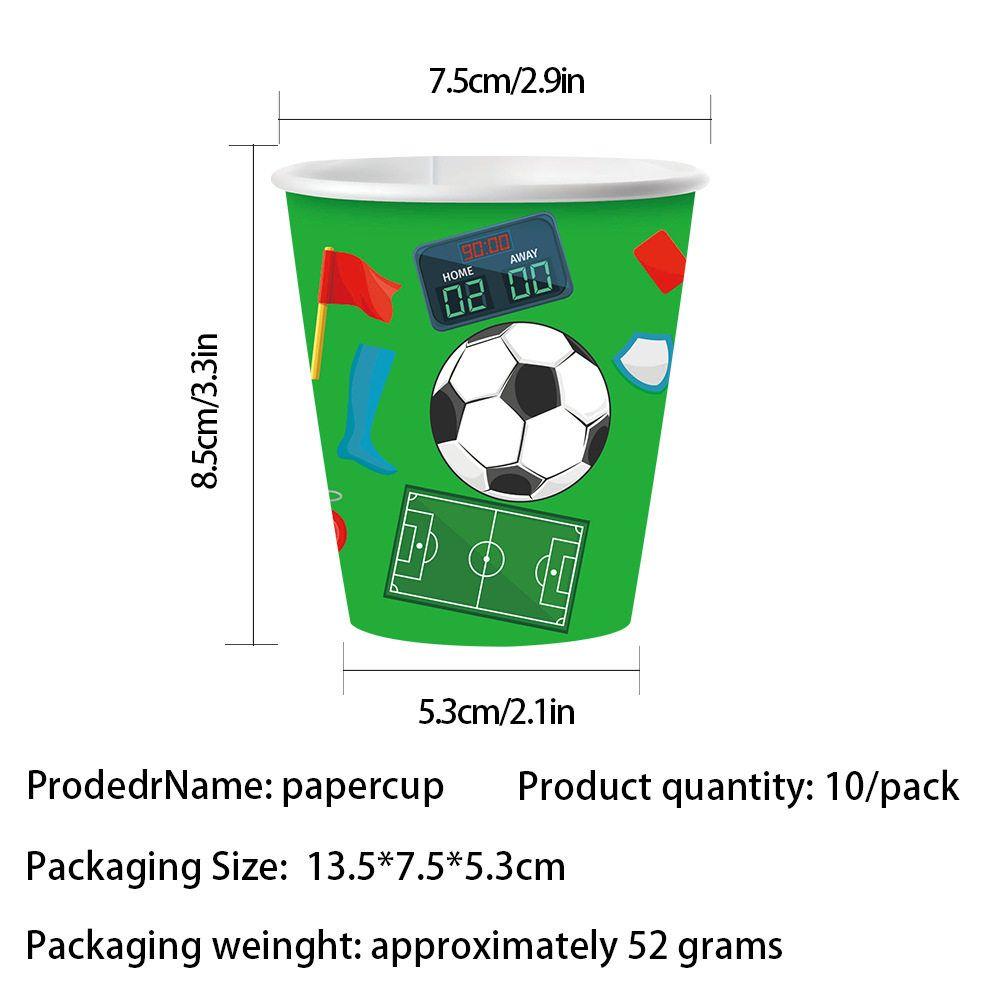 World Cup Soccer Party Tableware Set: Disposable Paper Plates, Cups, Straws, Tablecloths, Banners, and Decorations