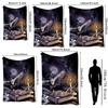 Wizard'S Magical Night Pattern Theme Flannel Blanket Suitable For All Seasons For Living Room Bedroom Gaming Room Lightweight Home Decor