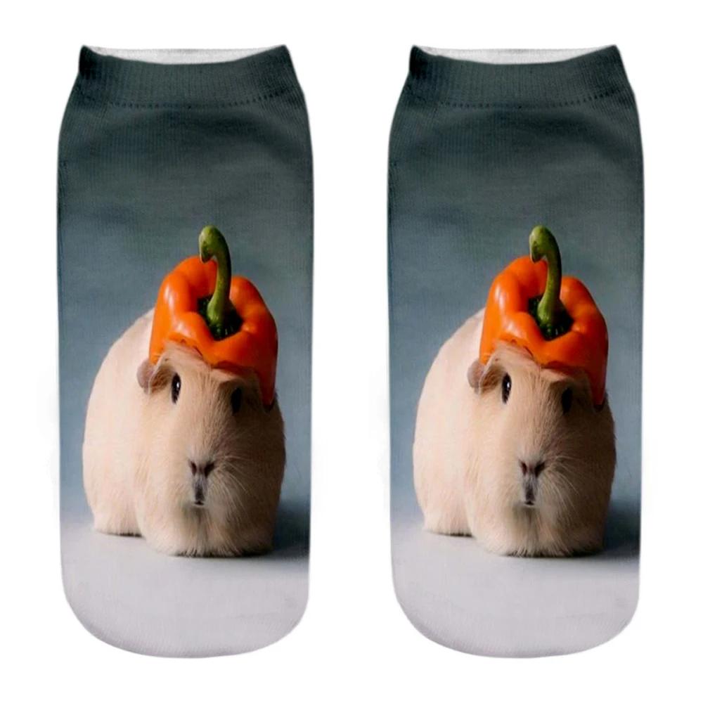 Funny and Cute Animal Fitness Socks, 3D Printed Mouse Totoro for Women