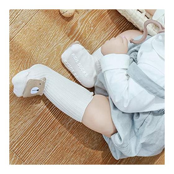 [HAYAHARU] Baby Socks, Baby Socks with Anti-Slip Pad, Cute Animal Pattern, Newborns, Warm, Cold Protection, Baby Gift, Autumn/Winter, Soft, Cotton,