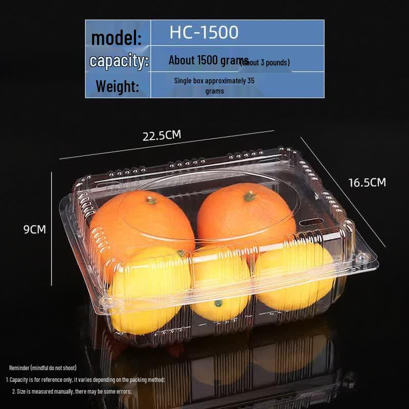 UO SO Disposable Rectangular Plastic Food Container