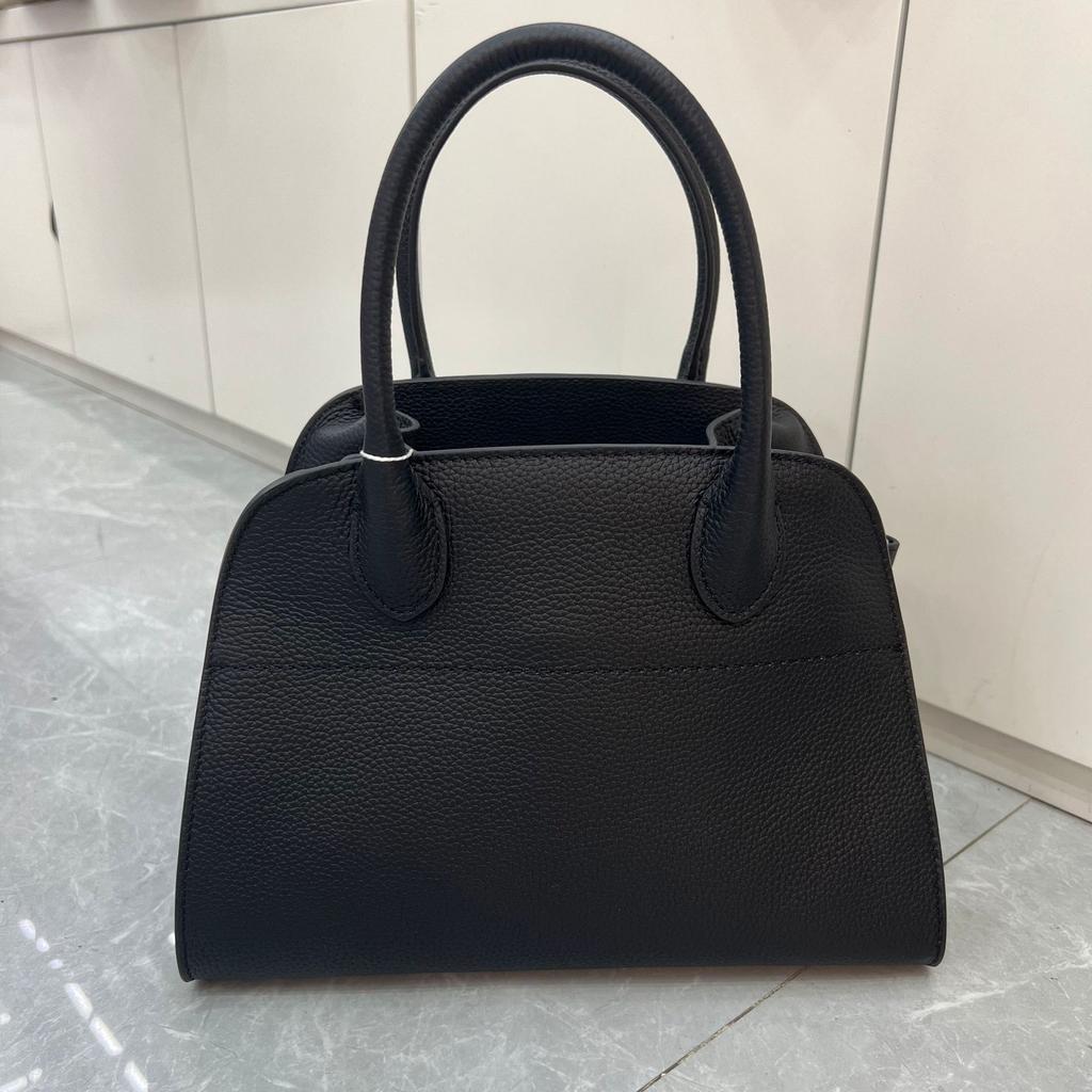 Lychee Patterned Top Layer Cowhide Tote Bag Genuine Leather Handbag Fashionable And Casual Large Capacity Women's Bag+single Shoulder Crossbody Bag