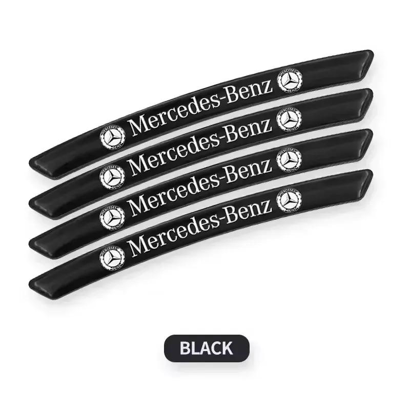 4Pcs Metal Car Wheel Hub Sticker Decorative Accessories for Mercedes Benz W203 W204 W205 W206 W212 W213 W222 W223 E300 C200