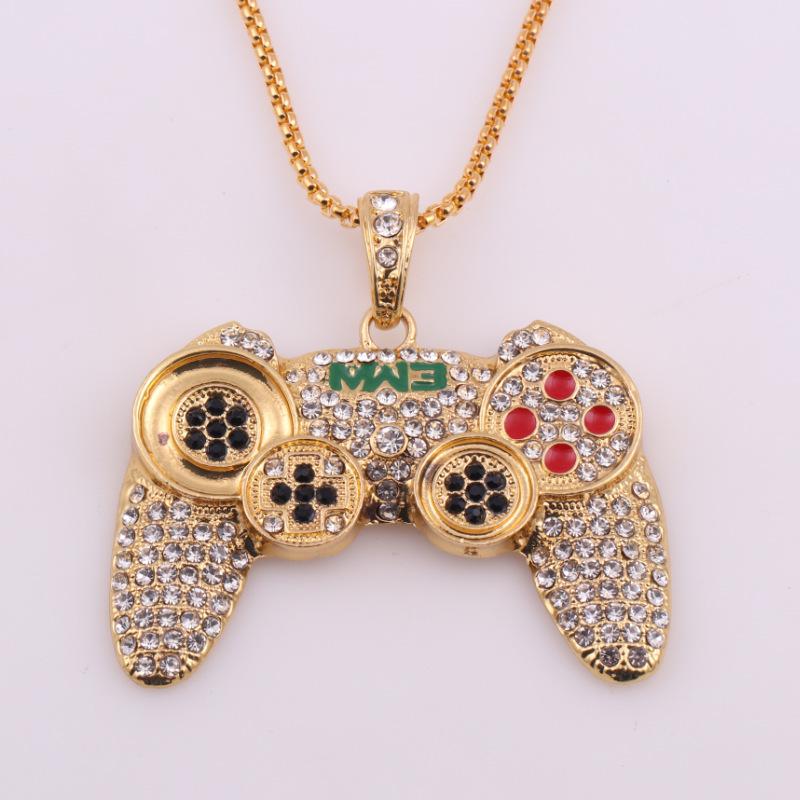 

Men s Hip-Hop Diamond Console Handle Pendant