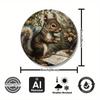 Vintage Round Metal Squirrel Wall Art Decor Large Modern Home Gift