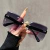 High-End Frameless Women's Sunglasses: Sun Protection, Anti-UV, Slimming Design