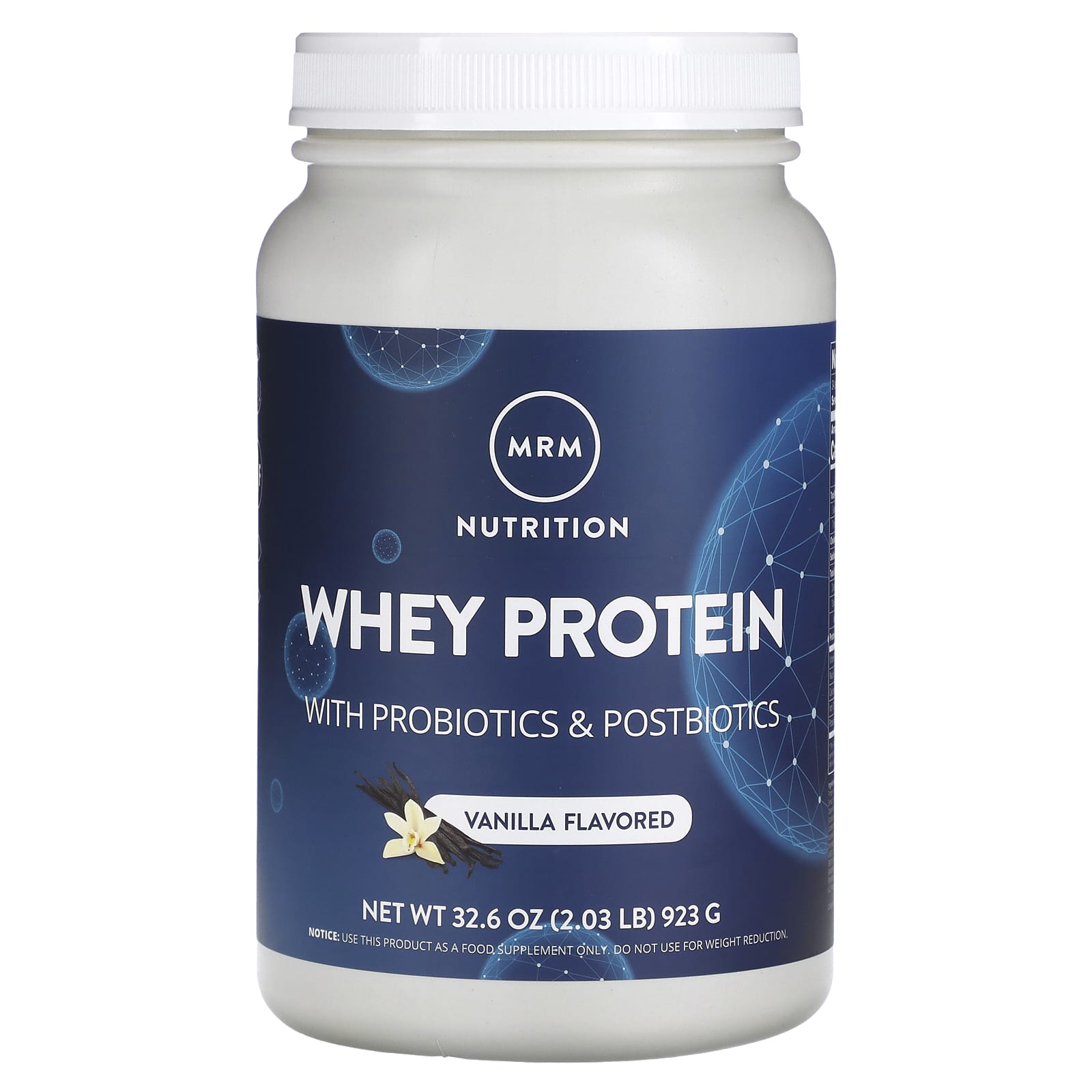 

MRM Nutrition, Whey Protein, Vanilla, 2 Billion Probiotic, 2.03 lb (923 g)