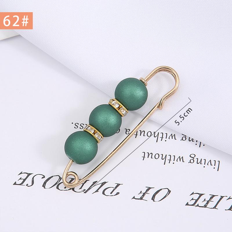 Pearl Anti-Exposure Brooch: Women's Waist-Cinching Pin & Clothing Decoration