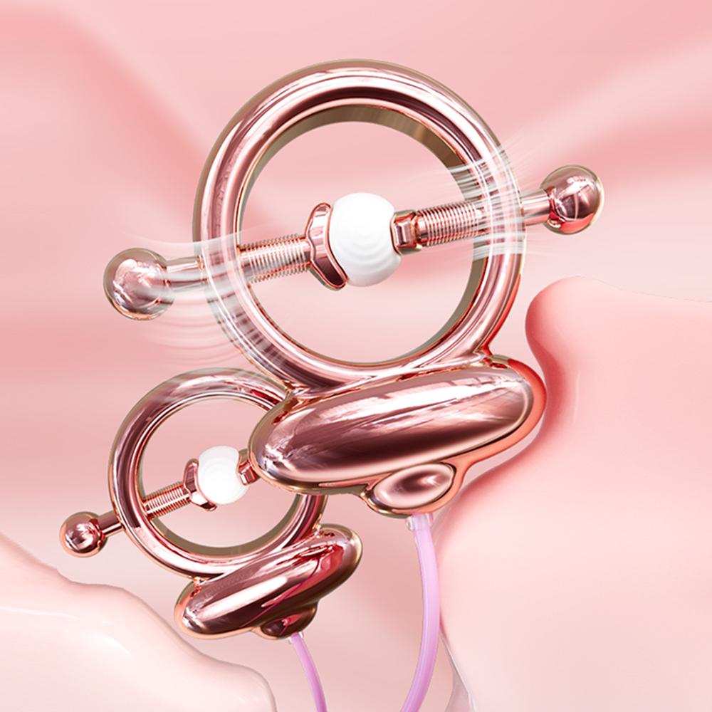 15 Modes Electric Nipple Clamp Breast Massage Vibrator Enhancer Bondage Adult Stimulator Sex Toys For Women Couples Female