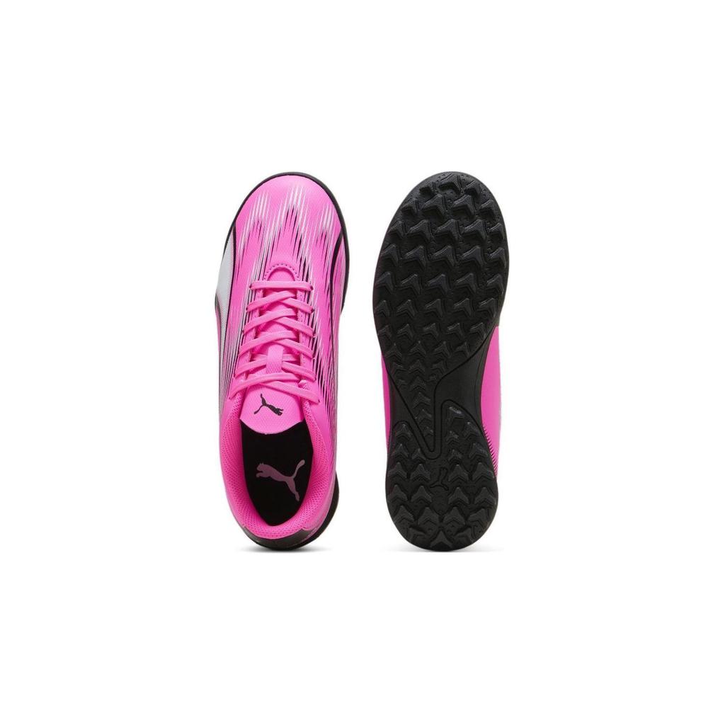 Puma Ultra Play Comfortable Versatile Low-Top Kids Soccer Shoes Kids Soccer Shoes Pink Black White 107779-01
