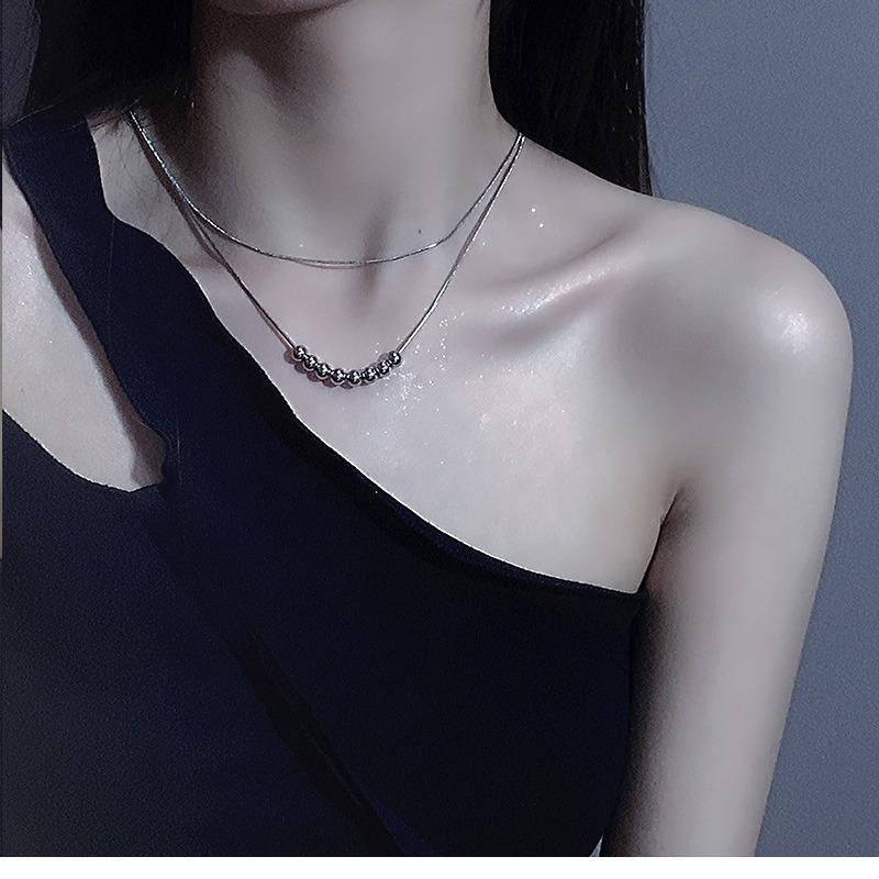 Tide Collarbone Chain Women'S Light Luxury Versatile Pendant Niche High Sense Spice Girl Collarbone Chain