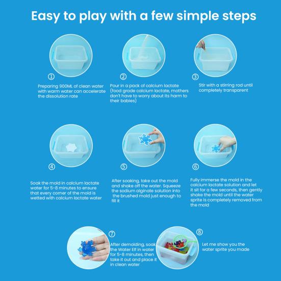 Water Elf Toy Mold DIY Handmade Gel Water Pet Toy Making Mold Kids Animal Fruit Shape Crafts Maker Mold Boys Girls Birthday Gift