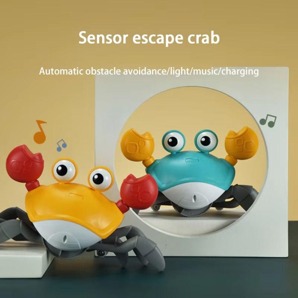 Automatic Sensing Electric Dancing Crab Flat Ground Escape Crab Interactive Toy  Bathroom Toy