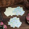 20pcs/set Mother's Day Greeting Cards Mini Size 8.2x8.2cm Floral Paper Blank Cards Thank You for Business Gift Card