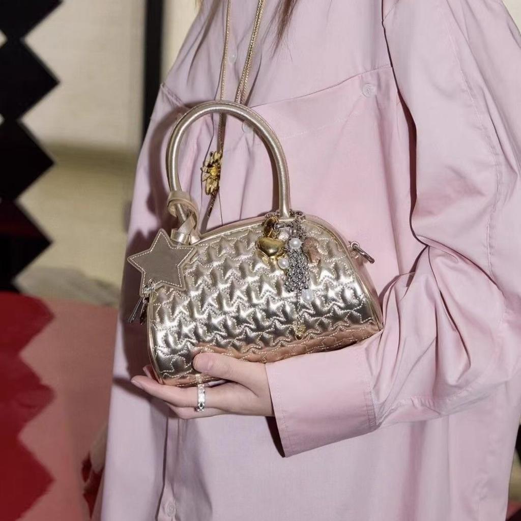 New Personality Trend Cute Macaron Star Decorative Handbag Girl Heart Shoulder Bag Women's Bag
