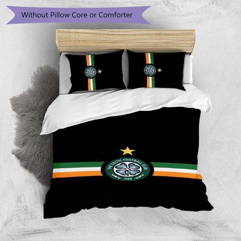 Celtic FC Printed 3PCS Bedding Set Soft Breathable Duvet Cover Pillowcases Set Washable Bedroom Decor Home Gift