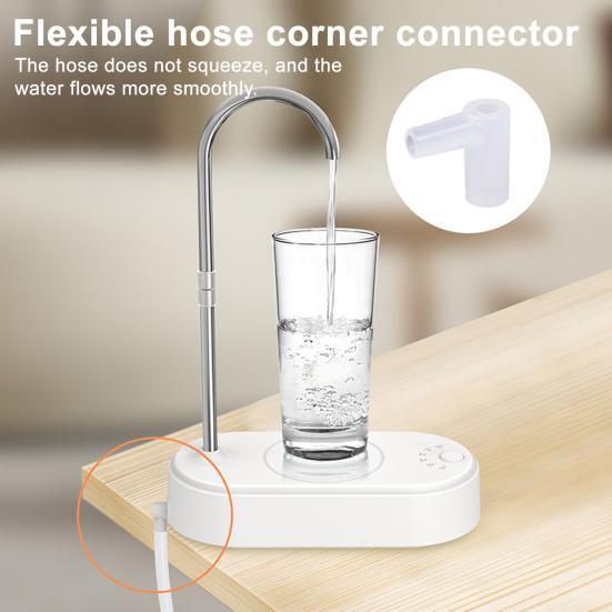 Smart Desktop Water Bottle Pump Automatic Water Dispenser 360-Degree Rotatable Rechargeable Electric Water Gallon Bottle Pump