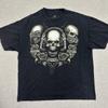 OG Abel Sie Hören Sprechen Kein Übel Totenkopf Rose Grafik T-Shirt Schwarz Chicano Kunst 2XL Unisex T-Shirt