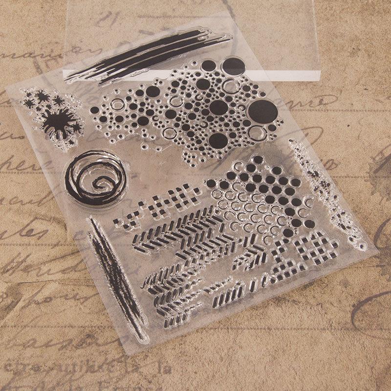 Bubbles Net Frame Transparent Silicone Clear Stamps Seal for DIY Scrapbooking Album Paper Card Water Droplet