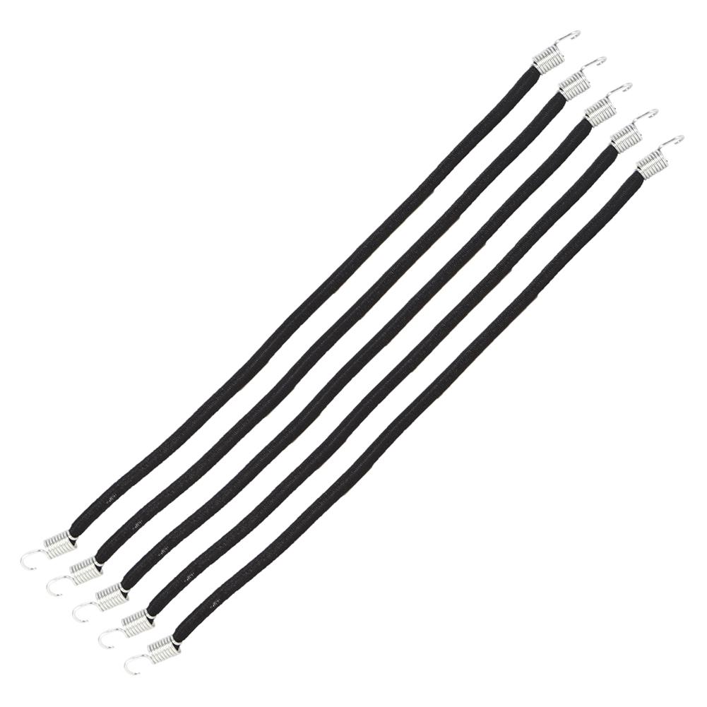 5pcs RC Car Elastic Roof Rack Rope Luggage Cords Accessory for 1 10 RC Crawler Black15cm