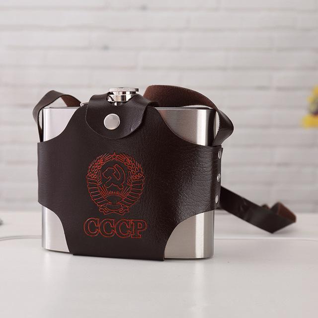 

8/18/32/48/64 унций негабаритная бутылка для виски, бутылка для виски, сумка Cccp, портативная фляжка для алкоголя из нержавеющей стали 32oz серебряный