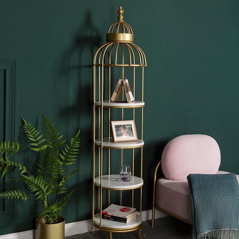 Wrought Iron Multi-Layer Floor-Standing Flower Pot & Storage Rack for Living Room, Bedroom, Balcony & Bathroom.