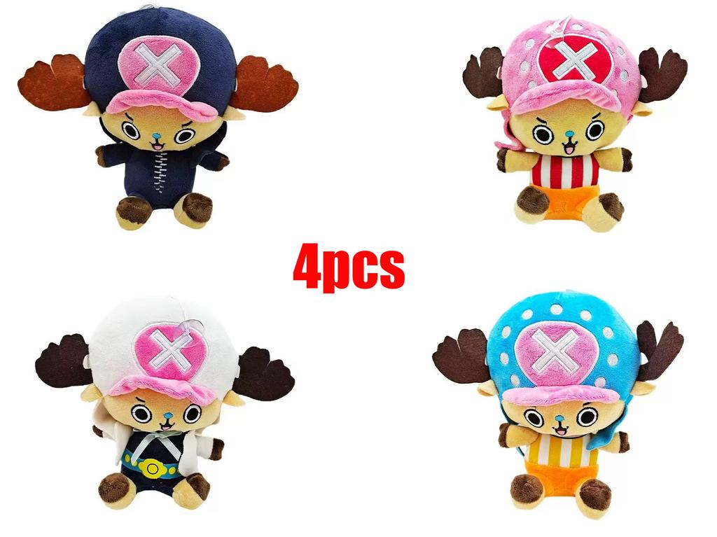 New One Piece Anime Figure Zoro Luffy Chopper Plush Toys Cute Cartoon Plushie Stuffed Dolls Pendant Kids Xmas Gifts