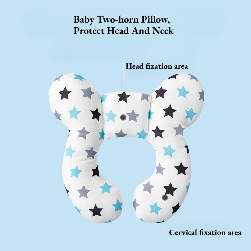 Cartoon Kinder U-förmiges Kissen Multifunktionales Babyauto Baumwolle Weicher Nacken- und Kopfschutz Reiseauto Kinderkissen