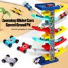 Children'S Cartoon Fun Sliding Mini Inertia Car Early Education Multi-Layer Color Track Puzzle Desktop Toy
