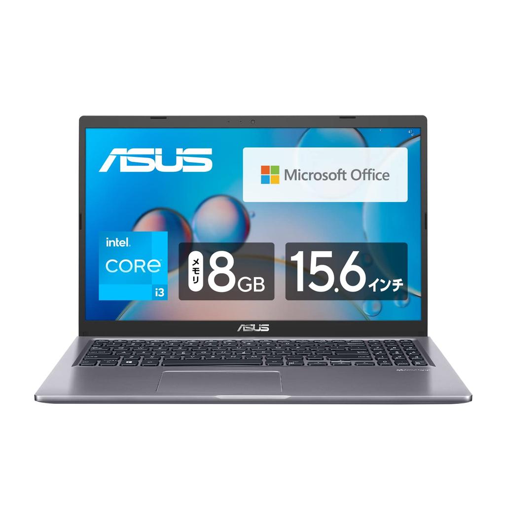 ASUS X515EA Laptop with Microsoft Office Home Business 2021 8GB 256GB Japanese & (Core i3-1115G4, SSD, RAM, 15.6-inch) X515EA-BQ862WS/A [Official