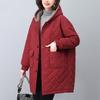 Winter Women's Large Size Mid-length Cotton Coat Loose Thick Warm Cotton Coat