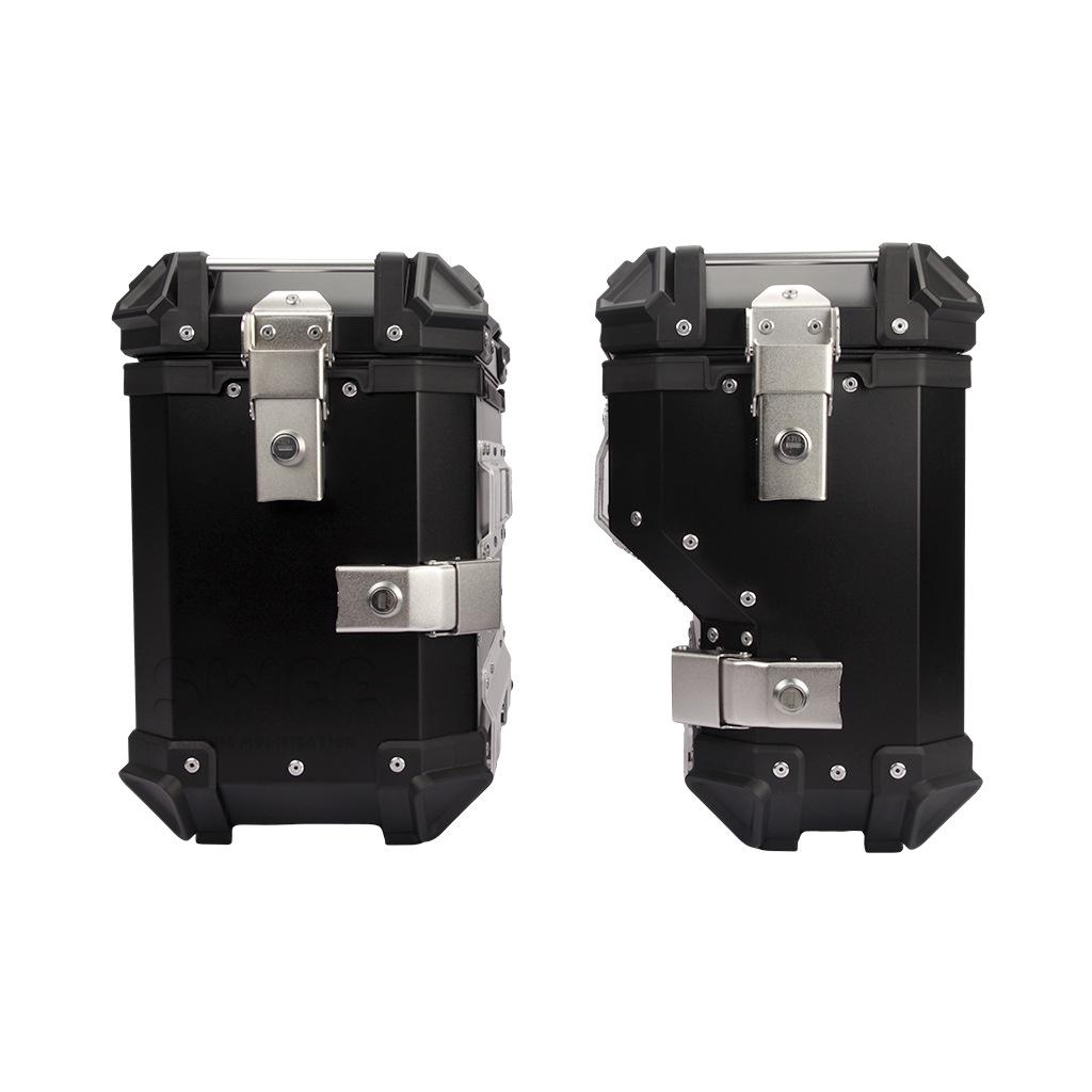 Universal Motorcycle Aluminum Side Boxes – Waterproof, Anti-Collision, Quick Release (18L/28L/35L)