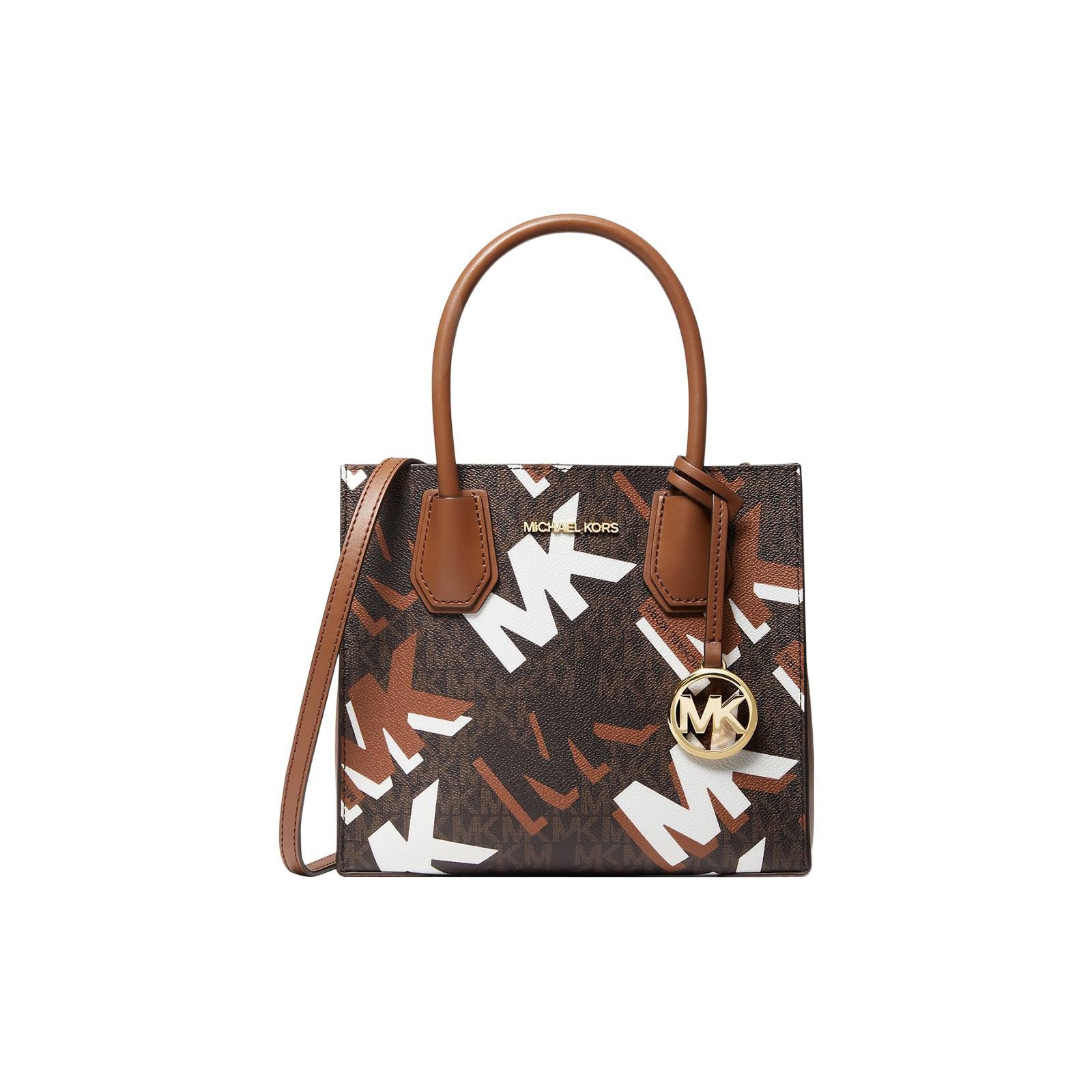 

Michael Kors MK Mercer 22 Classic Logo Print Zipper Closure Coated Canvas Shoulder Crossbody Tote Bag Medium Women handbags 35F2GM9M2V-299 Basic Set (Bag+Dust Bag)
