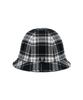 Koldeubeullaengkis Oversized Six-Panel Cotton Bucket Hat Black Check