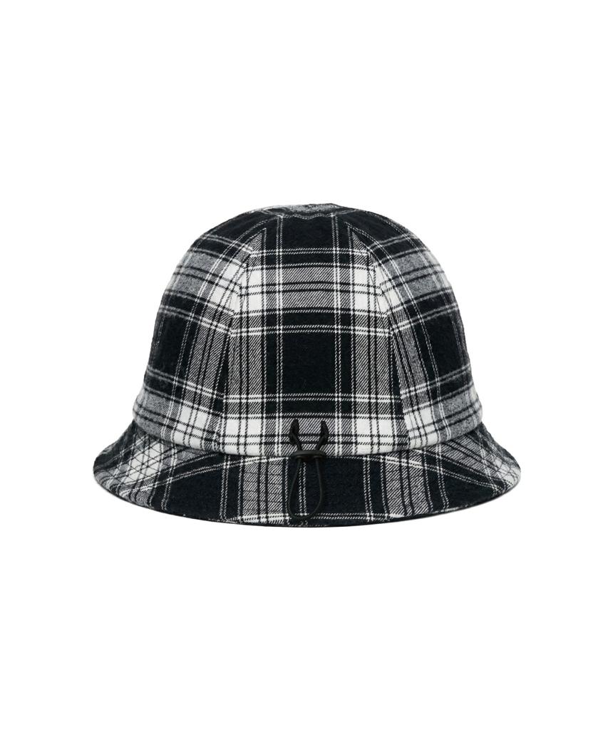 Koldeubeullaengkis Oversized Six-Panel Cotton Bucket Hat Black Check