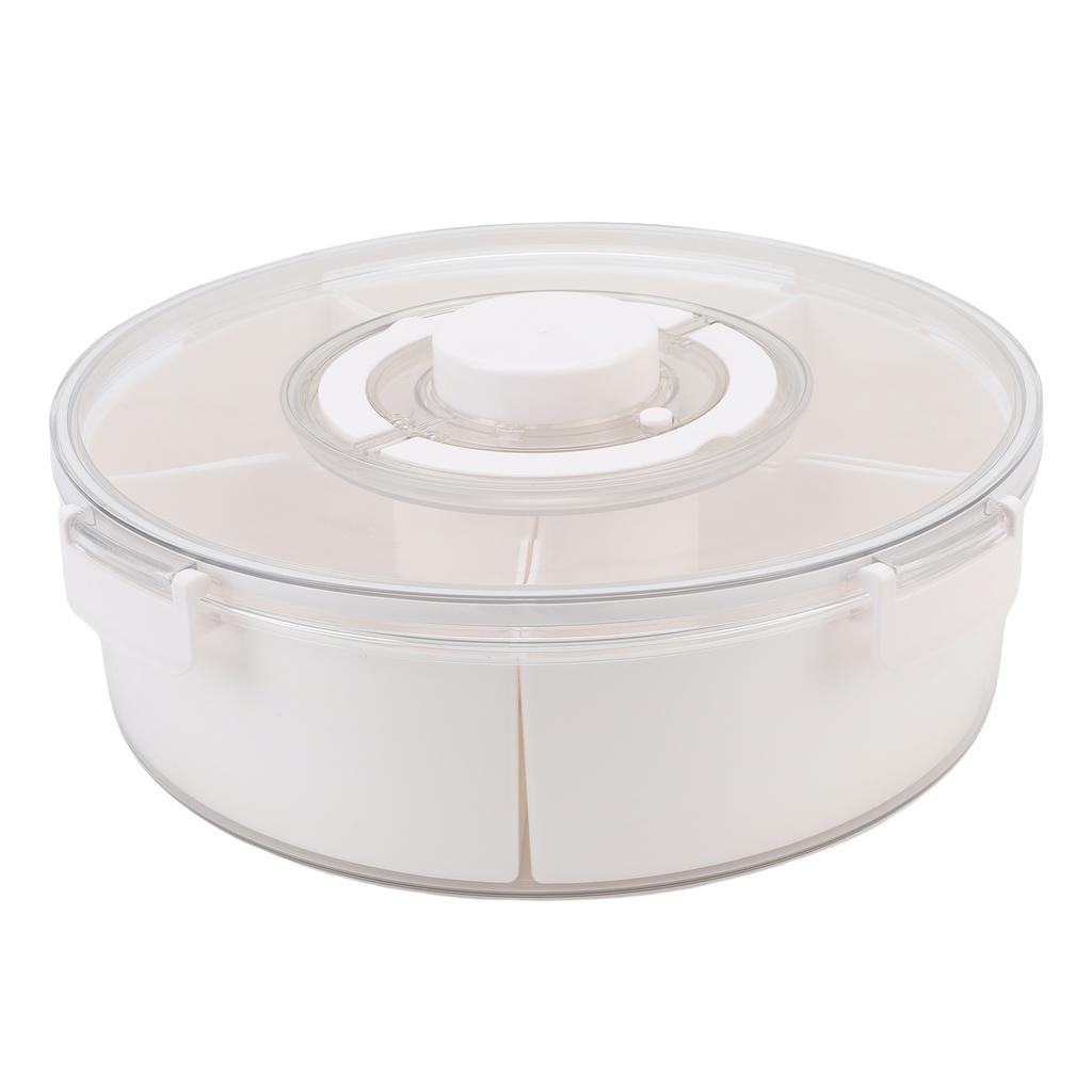 Vacuum Divided Serving Tray with Lid Handle Snackle Box Charcuterie Container for Fruits Nuts Snacks Party Entertaining