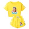5530 Kids Girls Nastya Print Short Sleeves T-Shirt Shorts Pants Sport Clothes Set