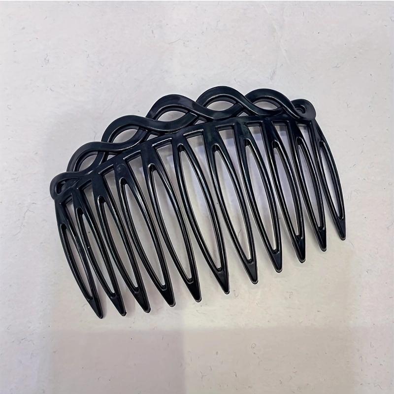 

2 шт. Французская расческа для волос Аксессуары для волос Прямые зубья Зажим для волос Боковая расческа для волос Свадебная расческа для фаты Ретро Эффект плетения