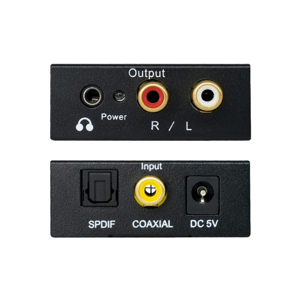 

Hi-Fi Оптоволоконный в Коаксиальный Цифровой Аудио Конвертер и 3,5 мм Аналоговый Усилитель Разветвитель чёрный