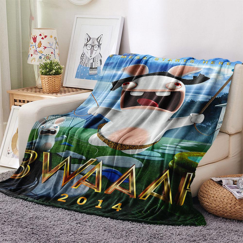 1PC Rabbids Invasion Bliss Blanket, High quality Comfortable for All Seasons, Home Decor, Warmth and Comfort