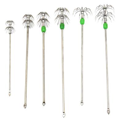 1/8/10/20Pcs/ Box Umbrella Hooks Live Bait Hooks Squid Blow Tubes Octopus Squid Hooks Stainless Steel Fishing Gear Accessories