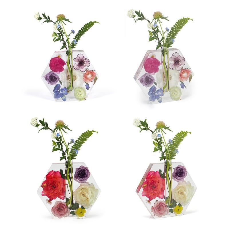 DIY Craft Resin Silicone Mold 2-in-1 Test Tube Water Planting Vase Template for Art Decoration House Accs Casting