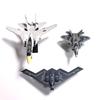 DIY Creative Military Series Building Blocks F14 Multi Purpose Supersonic Fighter F-22 SU-57 B2 Bomber Model Toys For Kids Gifts