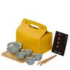 Ceramic travel tea set, Kuaike, one pot of four cups with dry bubble plate, outdoor portable bag, business gift.