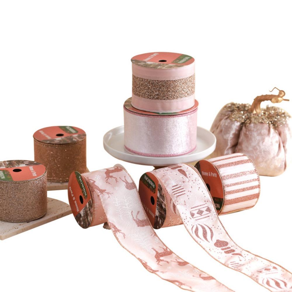 Rose Gold Bow Material 10 Yards Bows Craft Decoration New Christmas Gift Packaging  Gift Packaging