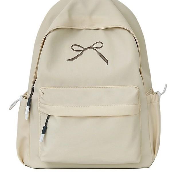 Schoolbag College Student Backpack Junior High School Student Computer Bag Korean Version Simple Girl Bow School Bag Large Capacity Backpack Female