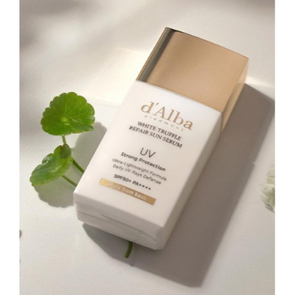d'Alba White Truffle Repair Sun Serum SPF50+ PA++++ 35ml – Serum Texture UV Shield, Repair Support, Korean