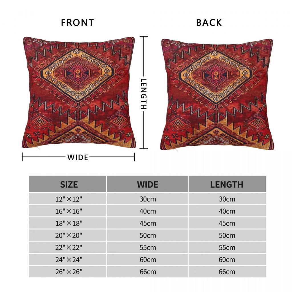 Berber Oriental Heritage Moroccan Square Pillowcase Polyester Linen Velvet Creative Zip Decorative Home Cushion Cover 45X45